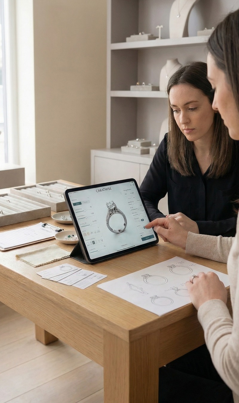 Jewelry design workstation with CAD software